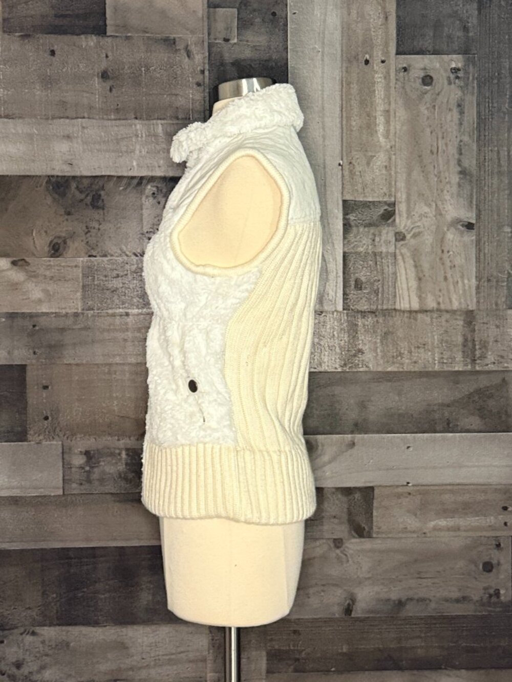 Powder River Outfitters faux fur vest small glam rhinestones western winter - Picture 8 of 11